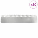 vidaXL Gyepszegélyek 20 pcs Ezüst 103 x 0,05 x 22 cm Horganyzott acél