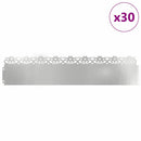 vidaXL Gyepszegélyek 30 pcs Ezüst 103 x 0,05 x 22 cm Horganyzott acél