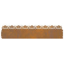 vidaXL Gyepszegélyek 10 pcs Rozsdás 103 x 0,05 x 22 cm