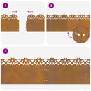 vidaXL Gyepszegélyek 10 pcs Rozsdás 103 x 0,05 x 22 cm