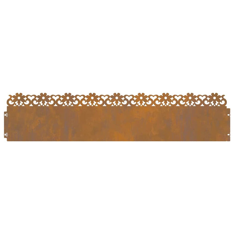 vidaXL Gyepszegélyek 20 pcs Rozsdás 103 x 0,05 x 22 cm