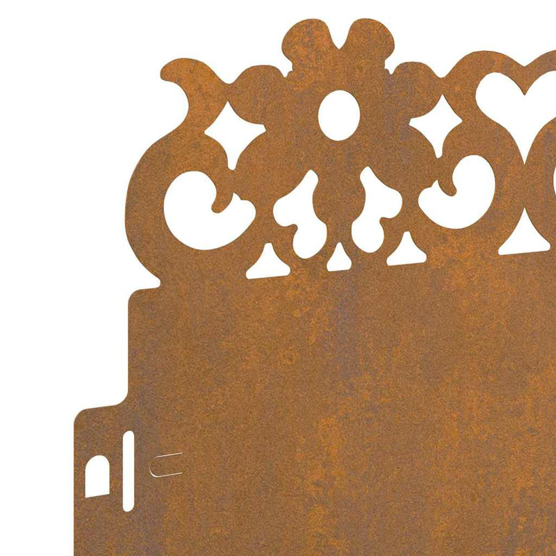 vidaXL Gyepszegélyek 30 pcs Rozsdás 103 x 0,05 x 22 cm