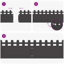 vidaXL Gyepszegélyek 20 pcs Fekete 103 x 0,05 x 22 cm Acél