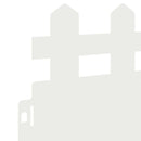 vidaXL Gyepszegélyek 10 pcs Fehér 103 x 0,05 x 22 cm Acél