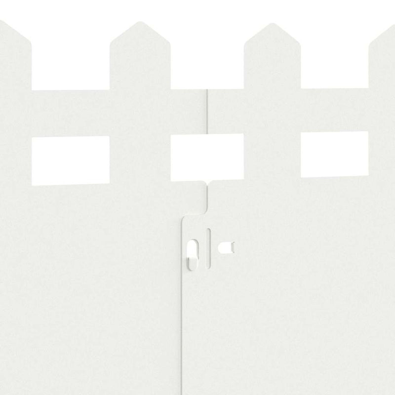 vidaXL Gyepszegélyek 10 pcs Fehér 103 x 0,05 x 22 cm Acél