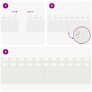 vidaXL Gyepszegélyek 10 pcs Fehér 103 x 0,05 x 22 cm Acél