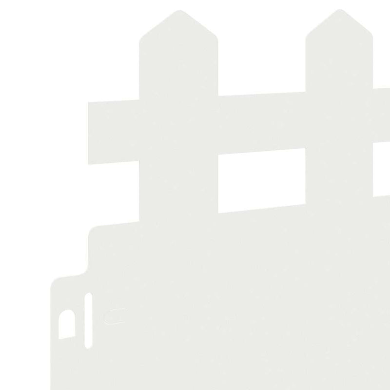 vidaXL Gyepszegélyek 20 pcs Fehér 103 x 0,05 x 22 cm Acél