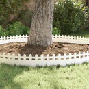 vidaXL Gyepszegélyek 30 pcs Fehér 103 x 0,05 x 22 cm Acél