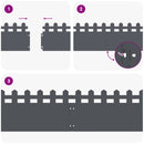 vidaXL Gyepszegélyek 10 pcs Antracit 103 x 0,05 x 22 cm Acél