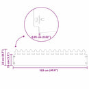 vidaXL Gyepszegélyek 10 pcs Antracit 103 x 0,05 x 22 cm Acél