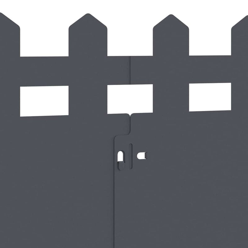 vidaXL Gyepszegélyek 20 pcs Antracit 103 x 0,05 x 22 cm Acél