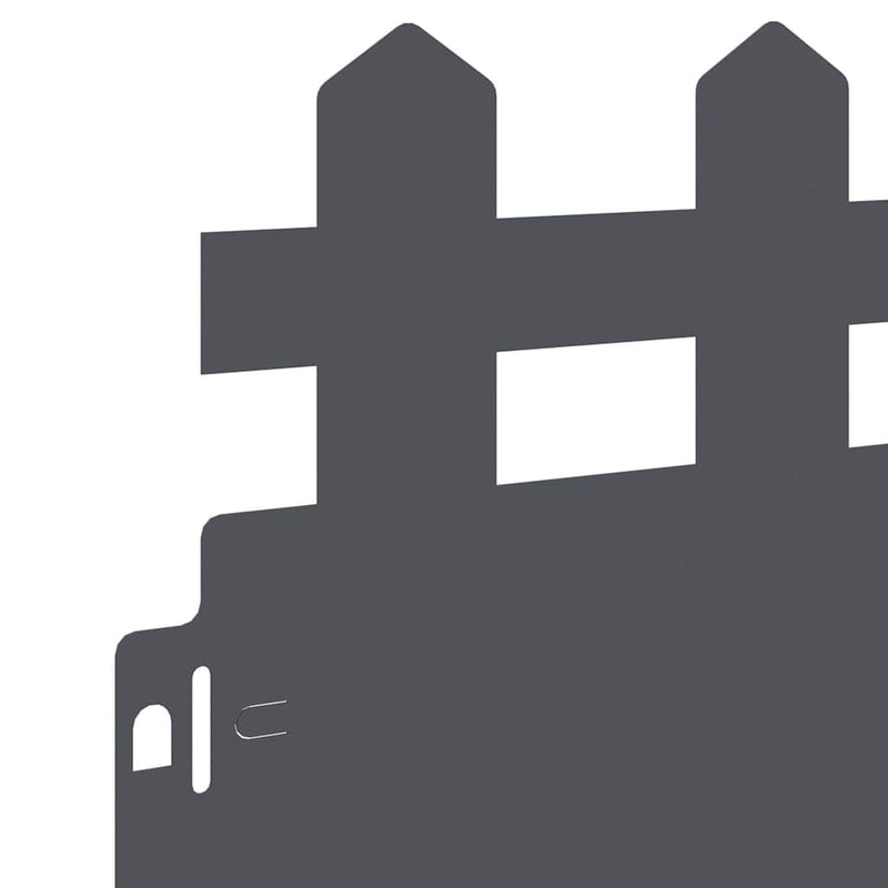 vidaXL Gyepszegélyek 30 pcs Antracit 103 x 0,05 x 22 cm Acél