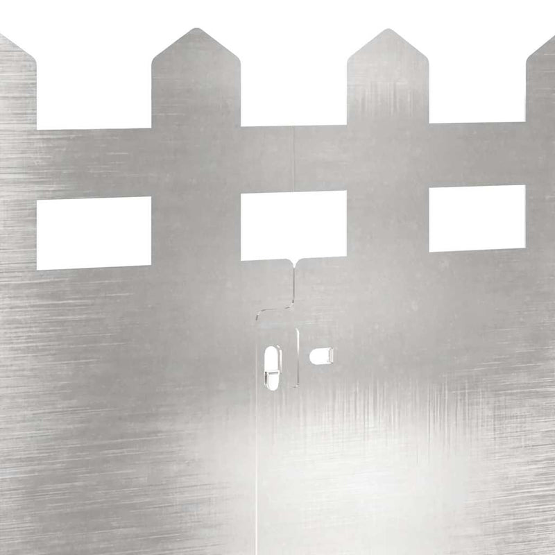 vidaXL Gyepszegélyek 20 pcs Ezüst 103 x 0,05 x 22 cm Rozsdamentes acél