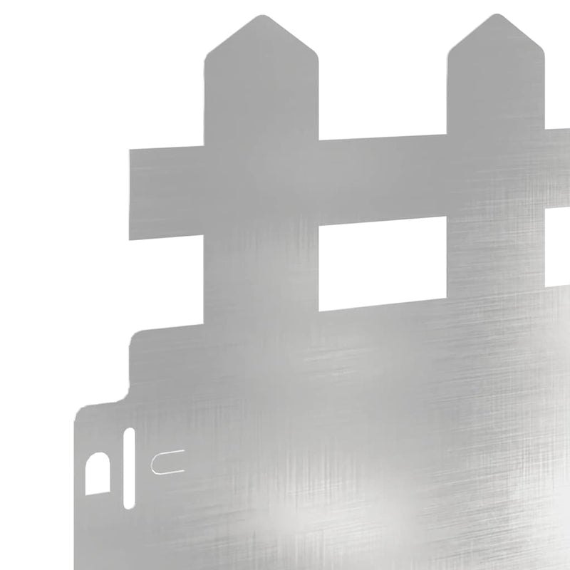 vidaXL Gyepszegélyek 30 pcs Ezüst 103 x 0,05 x 22 cm Rozsdamentes acél