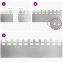 vidaXL Gyepszegélyek 30 pcs Ezüst 103 x 0,05 x 22 cm Rozsdamentes acél