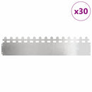 vidaXL Gyepszegélyek 30 pcs Ezüst 103 x 0,05 x 22 cm Rozsdamentes acél