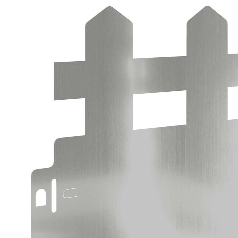 vidaXL Gyepszegélyek 10 pcs Ezüst 103 x 0,05 x 22 cm Horganyzott acél