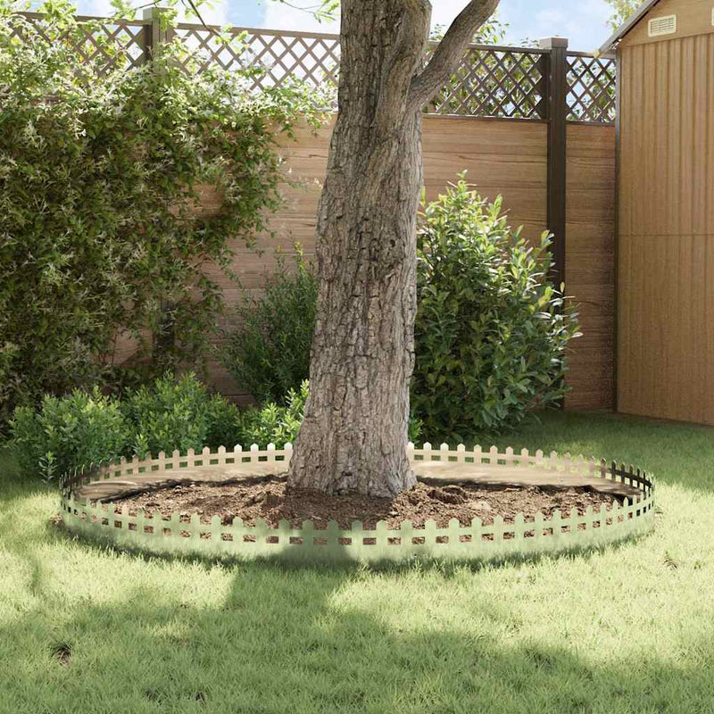 vidaXL Gyepszegélyek 10 pcs Ezüst 103 x 0,05 x 22 cm Horganyzott acél