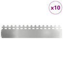 vidaXL Gyepszegélyek 10 pcs Ezüst 103 x 0,05 x 22 cm Horganyzott acél