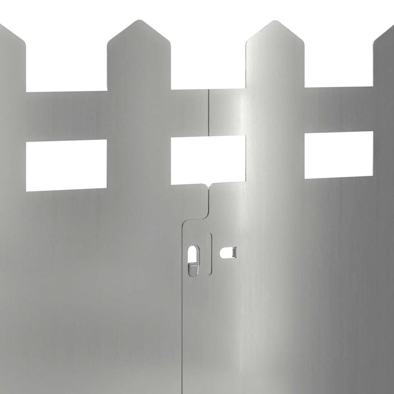 vidaXL Gyepszegélyek 20 pcs Ezüst 103 x 0,05 x 22 cm Horganyzott acél