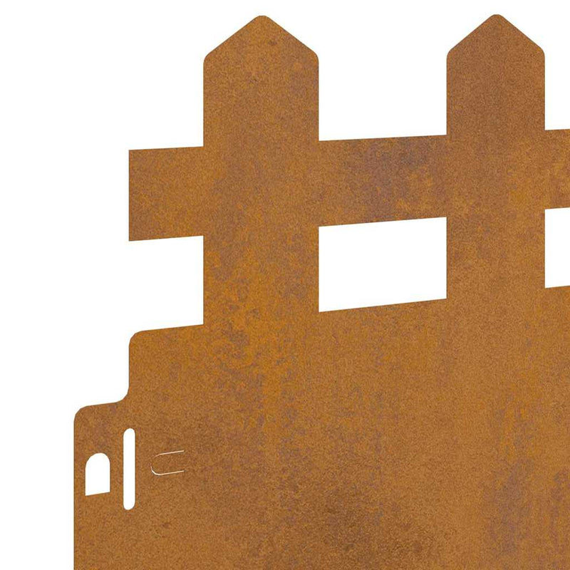 vidaXL Gyepszegélyek 30 pcs Rozsdás 103 x 0,05 x 22 cm