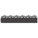 vidaXL Gyepszegélyek 10 pcs Fekete 103 x 0,05 x 22 cm Acél