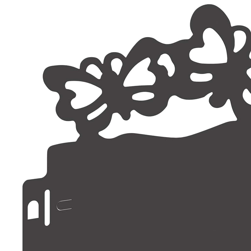 vidaXL Gyepszegélyek 30 pcs Fekete 103 x 0,05 x 22 cm Acél