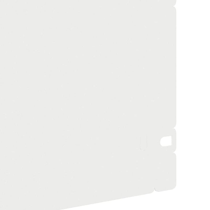 vidaXL Gyepszegélyek 10 pcs Fehér 103 x 0,05 x 22 cm Acél