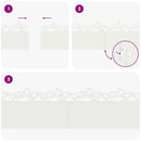 vidaXL Gyepszegélyek 30 pcs Fehér 103 x 0,05 x 22 cm Acél