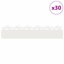 vidaXL Gyepszegélyek 30 pcs Fehér 103 x 0,05 x 22 cm Acél