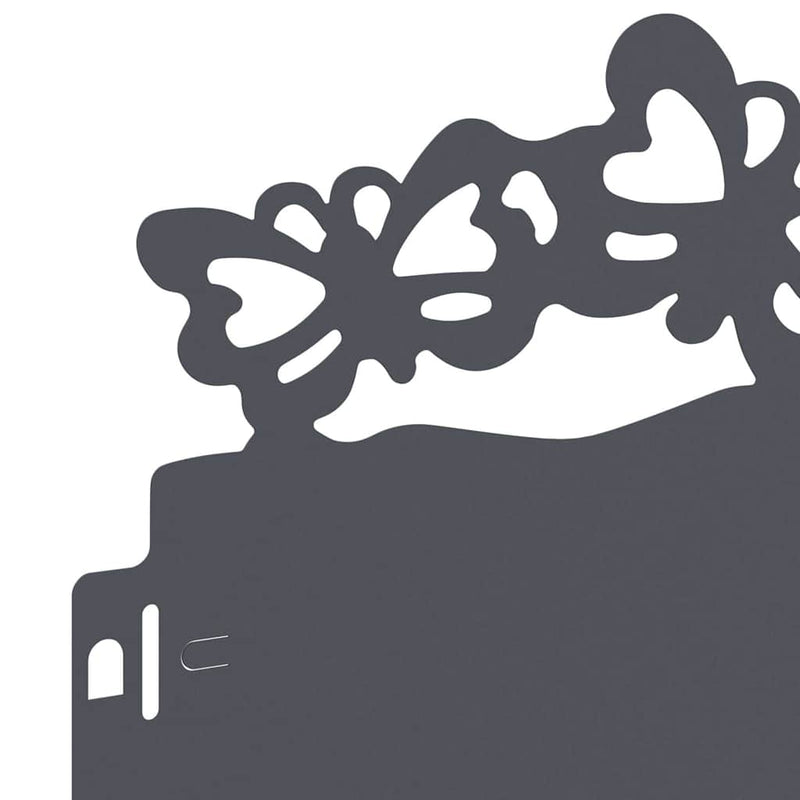 vidaXL Gyepszegélyek 10 pcs Antracit 103 x 0,05 x 22 cm Acél