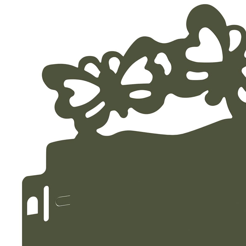 vidaXL Gyepszegélyek 20 pcs Olajzöld 103 x 0,05 x 22 cm Acél