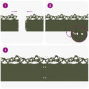 vidaXL Gyepszegélyek 30 pcs Olajzöld 103 x 0,05 x 22 cm Acél