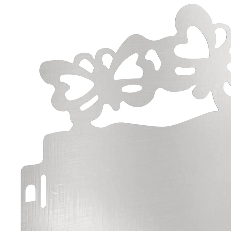 vidaXL Gyepszegélyek 30 pcs Ezüst 103 x 0,05 x 22 cm Rozsdamentes acél