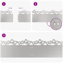 vidaXL Gyepszegélyek 30 pcs Ezüst 103 x 0,05 x 22 cm Rozsdamentes acél