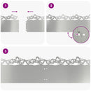 vidaXL Gyepszegélyek 10 pcs Ezüst 103 x 0,05 x 22 cm Horganyzott acél