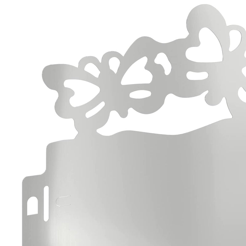 vidaXL Gyepszegélyek 20 pcs Ezüst 103 x 0,05 x 22 cm Horganyzott acél