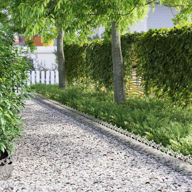 vidaXL Gyepszegélyek 20 pcs Ezüst 103 x 0,05 x 22 cm Horganyzott acél