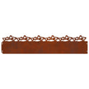 vidaXL Gyepszegélyek 10 pcs Rozsdás 103 x 0,05 x 22 cm