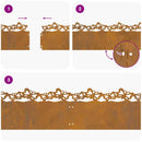 vidaXL Gyepszegélyek 10 pcs Rozsdás 103 x 0,05 x 22 cm