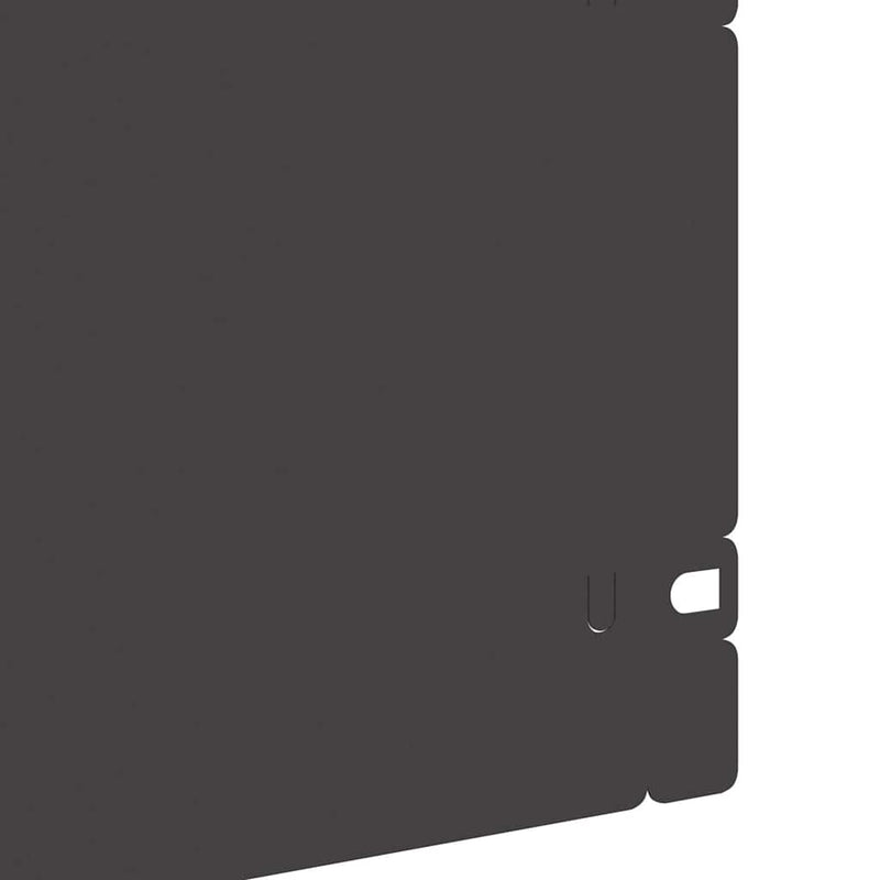 vidaXL Gyepszegélyek 10 pcs Fekete 103 x 0,05 x 22 cm Acél