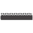 vidaXL Gyepszegélyek 20 pcs Fekete 103 x 0,05 x 22 cm Acél