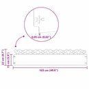 vidaXL Gyepszegélyek 30 pcs Fekete 103 x 0,05 x 22 cm Acél