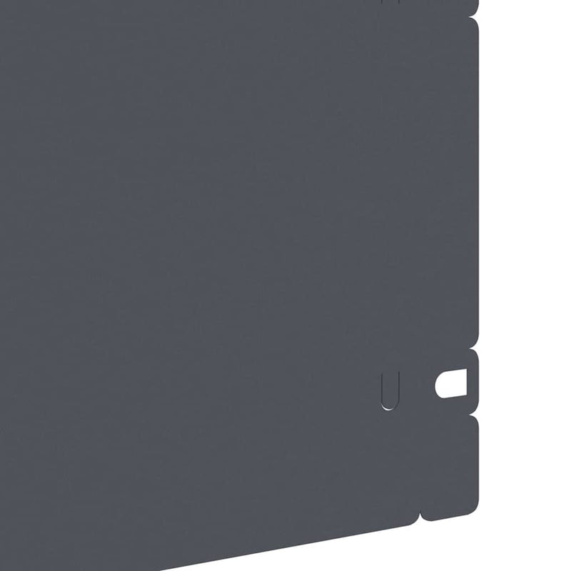 vidaXL Gyepszegélyek 10 pcs Antracit 103 x 0,05 x 22 cm Acél