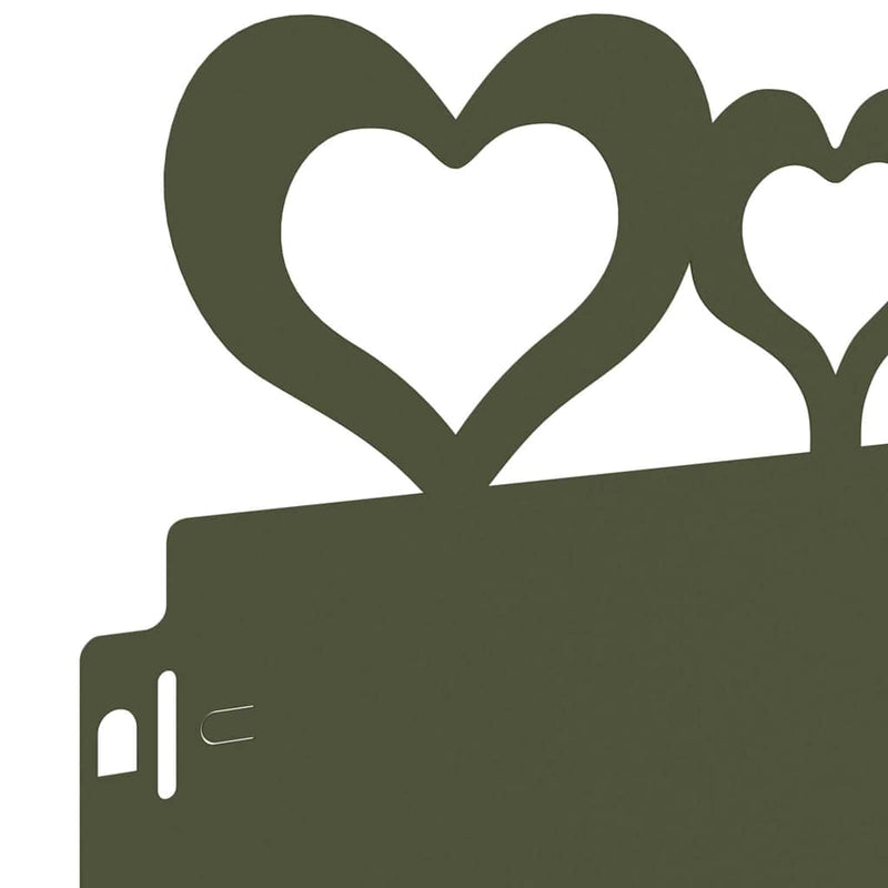 vidaXL Gyepszegélyek 30 pcs Olajzöld 103 x 0,05 x 22 cm Acél