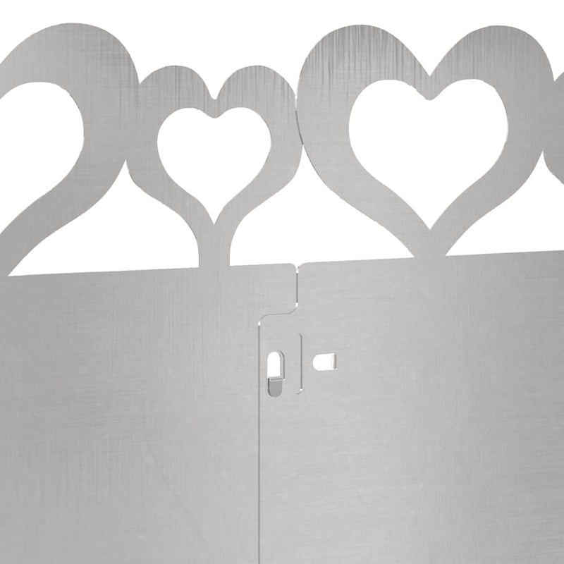 vidaXL Gyepszegélyek 10 pcs Ezüst 103 x 0,05 x 22 cm Rozsdamentes acél