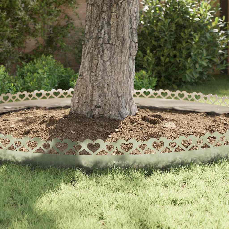 vidaXL Gyepszegélyek 30 pcs Ezüst 103 x 0,05 x 22 cm Rozsdamentes acél