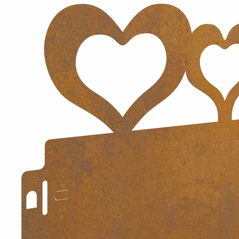 vidaXL Gyepszegélyek 10 pcs Rozsdás 103 x 0,05 x 22 cm