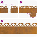 vidaXL Gyepszegélyek 10 pcs Rozsdás 103 x 0,05 x 22 cm