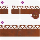 vidaXL Gyepszegélyek 30 pcs Rozsdás 103 x 0,05 x 22 cm